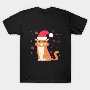 Grumpy Christmas Cat. Christmas Cat 2024 T-Shirt